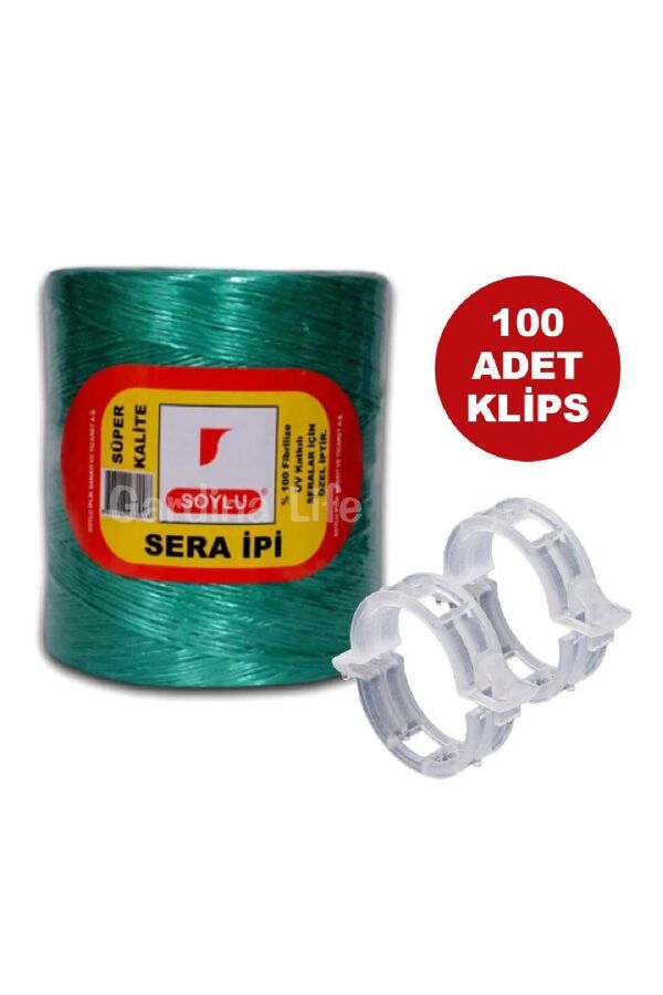 Sera İpi - Bitki Bağlama İpi ve Bitki Klipsi 100 Adet Her Bitkiyle Uyumlu - 1